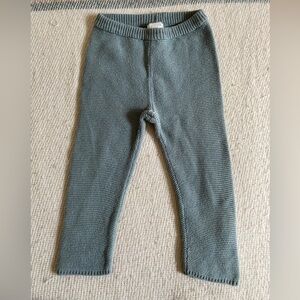 Carter's Little Planet Organic cotton  knit leggings color sage